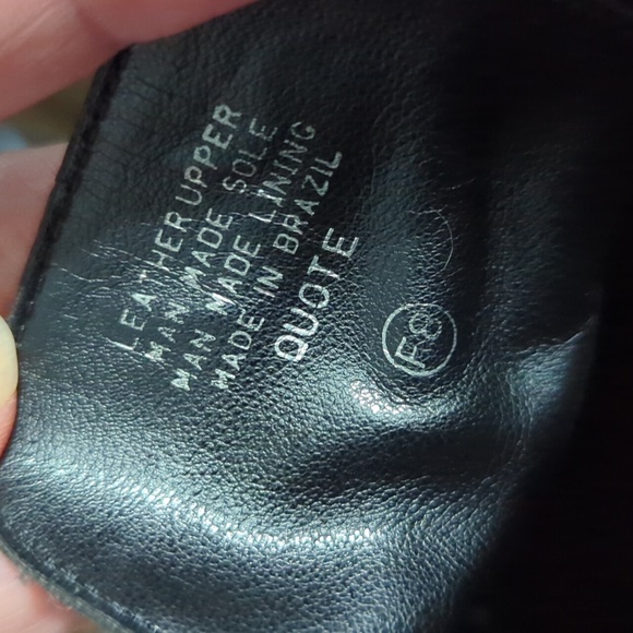 VINTAGE Bandolino Black Leather Ankle Boots with Chunky Heel - Picture 5 of 5